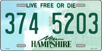 NH license plate 3745203