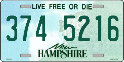 NH license plate 3745216