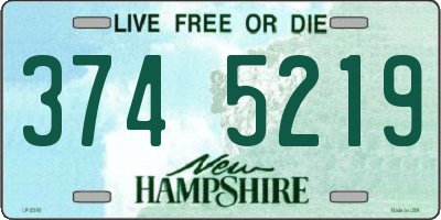 NH license plate 3745219