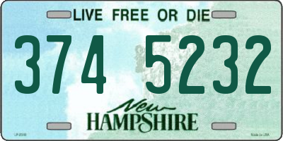NH license plate 3745232