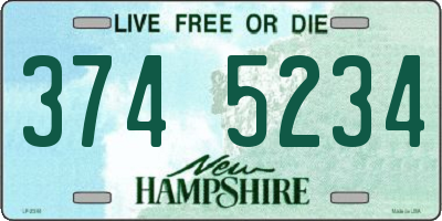 NH license plate 3745234