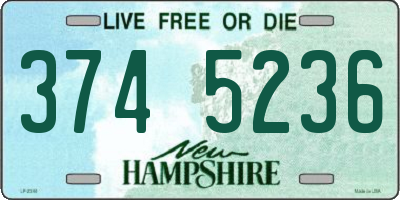 NH license plate 3745236