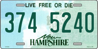 NH license plate 3745240