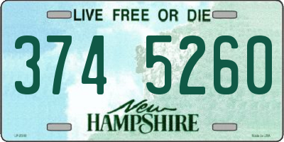 NH license plate 3745260