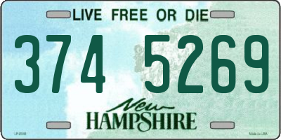 NH license plate 3745269