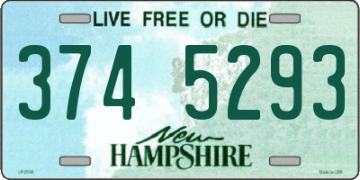 NH license plate 3745293