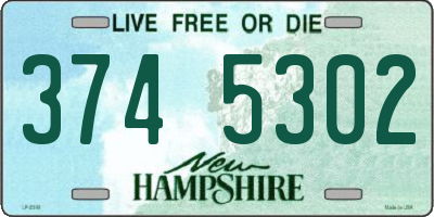 NH license plate 3745302