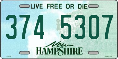 NH license plate 3745307