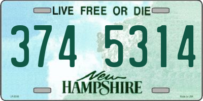 NH license plate 3745314