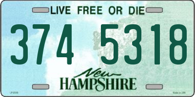 NH license plate 3745318
