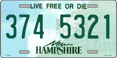 NH license plate 3745321