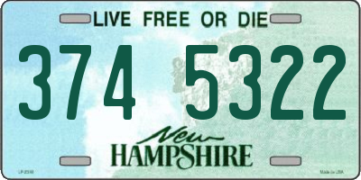 NH license plate 3745322