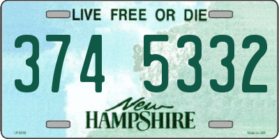 NH license plate 3745332