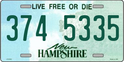 NH license plate 3745335