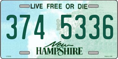 NH license plate 3745336