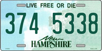 NH license plate 3745338
