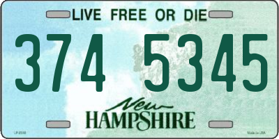 NH license plate 3745345