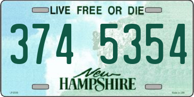 NH license plate 3745354