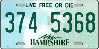 NH license plate 3745368