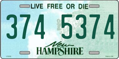 NH license plate 3745374