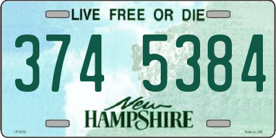 NH license plate 3745384