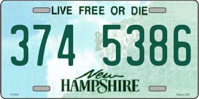 NH license plate 3745386