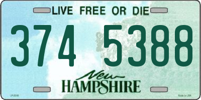 NH license plate 3745388