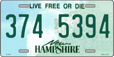 NH license plate 3745394