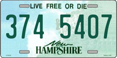 NH license plate 3745407
