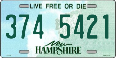 NH license plate 3745421