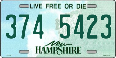 NH license plate 3745423
