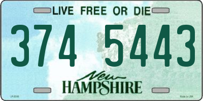 NH license plate 3745443