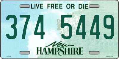 NH license plate 3745449