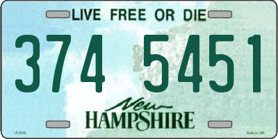 NH license plate 3745451