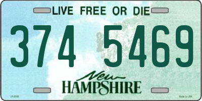 NH license plate 3745469