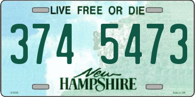 NH license plate 3745473