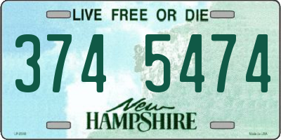 NH license plate 3745474