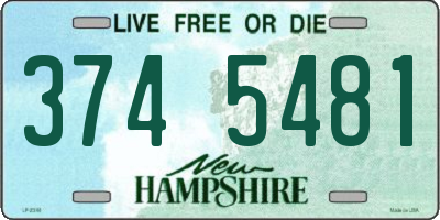 NH license plate 3745481