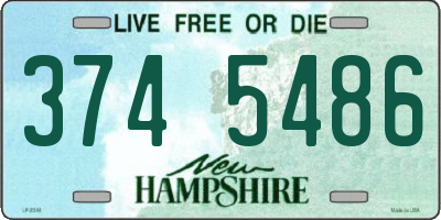 NH license plate 3745486