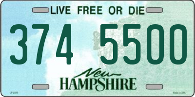 NH license plate 3745500