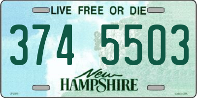 NH license plate 3745503