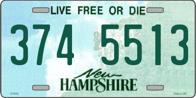 NH license plate 3745513