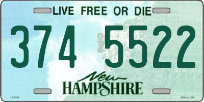 NH license plate 3745522