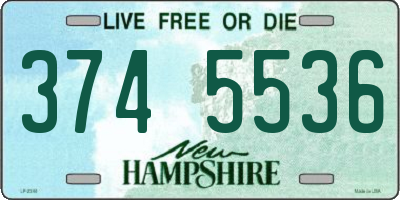 NH license plate 3745536