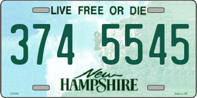 NH license plate 3745545