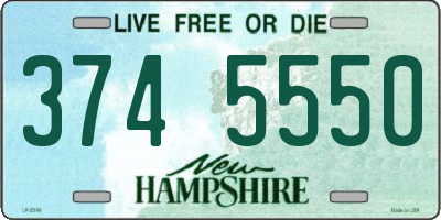 NH license plate 3745550