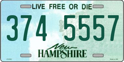 NH license plate 3745557