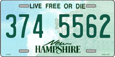 NH license plate 3745562