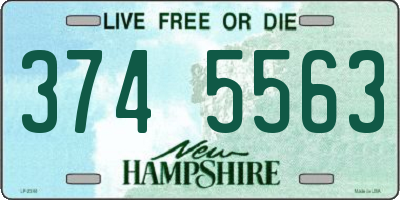 NH license plate 3745563