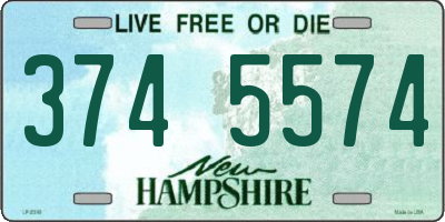 NH license plate 3745574